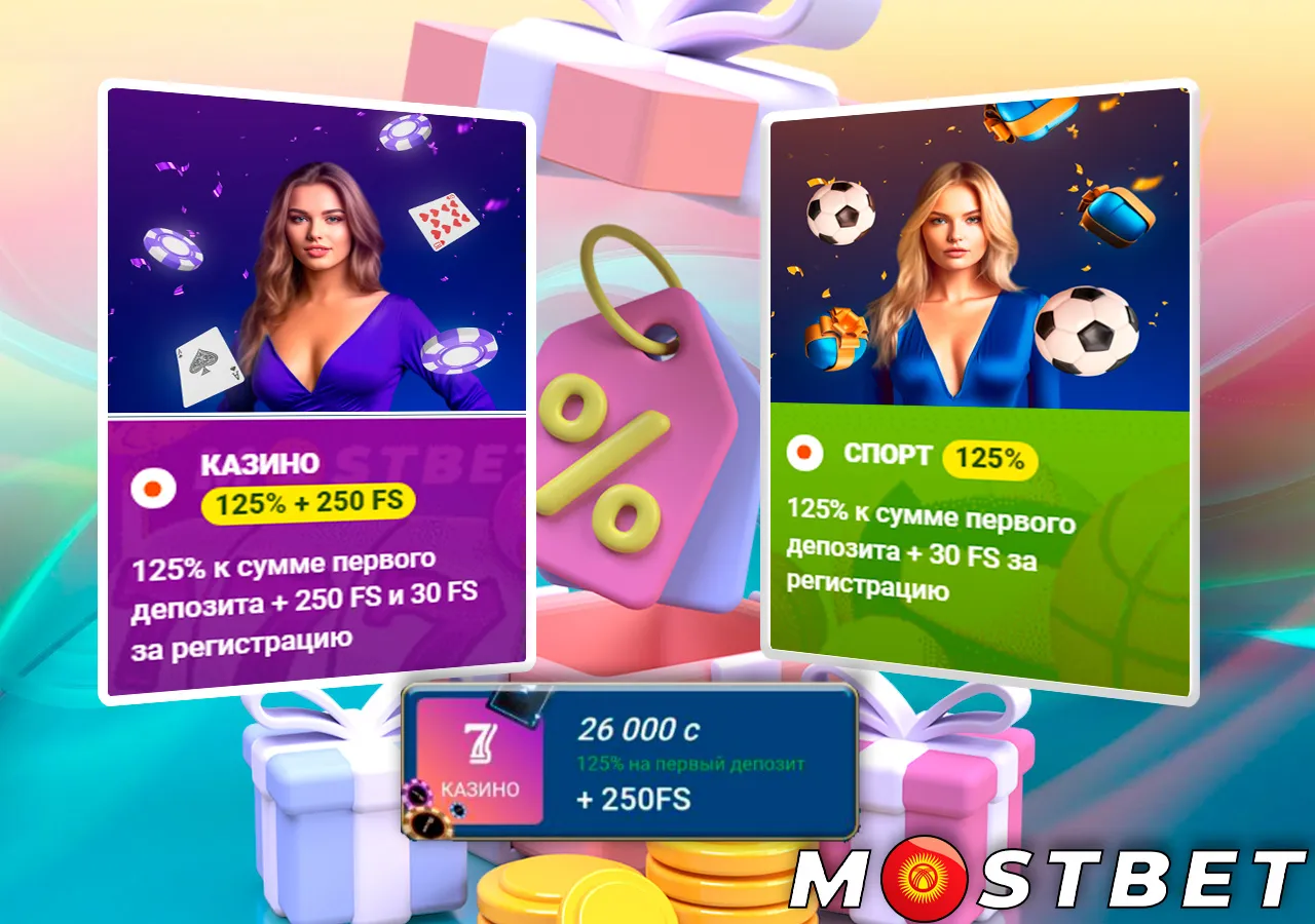 Приветственный бонус для новых игроков в приложении Mostbet